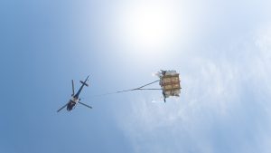 Rotation hélicoptère sur un chantier Group Sud